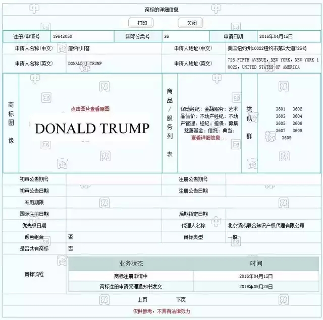 特朗普你咋不上天呢？要不要在中国注册那么多商标啊
