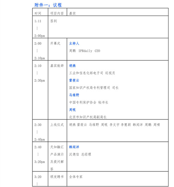 首款知识产权专家服务网络平台“天知融汇”上线倒计时（附嘉宾名单）