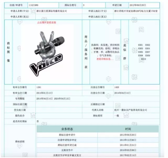 浙江卫视提诉讼 称"好声音"注册商标仍合法有效