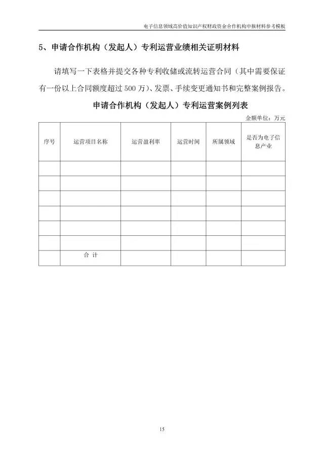 北京经信委、北京财政局联合发布公开遴选第一批电子信息领域「高价值知识产权培育运营合作机构」通知