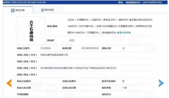 「六个石磨核桃」VS「六个核桃」这商标，厉害了！