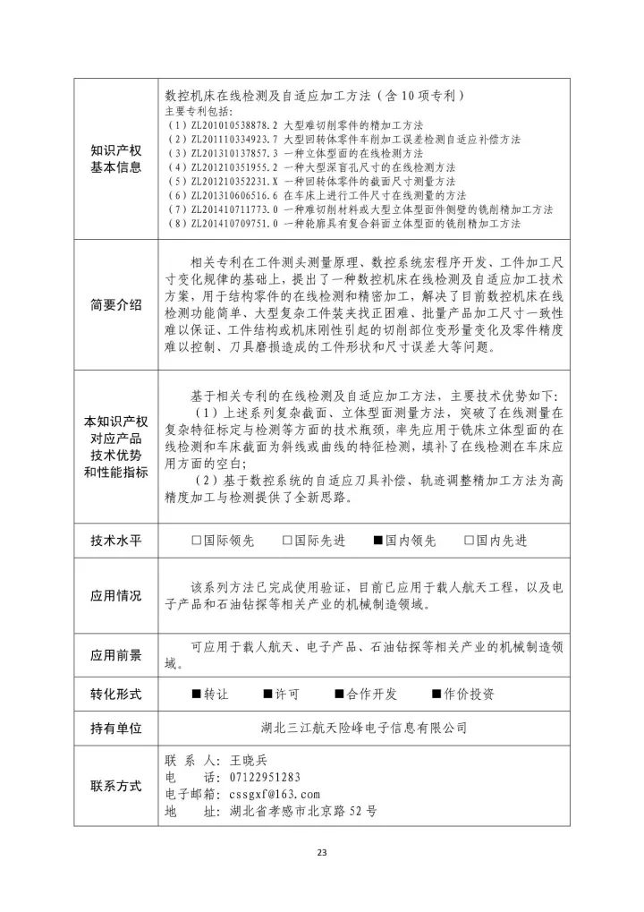 国防科工局、国知局联合发布「第三批国防科技工业知识产权转化」