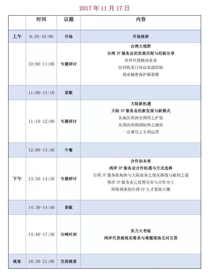 「2017G40两岸知识产权领袖闭门峰会」今日将在京召开！