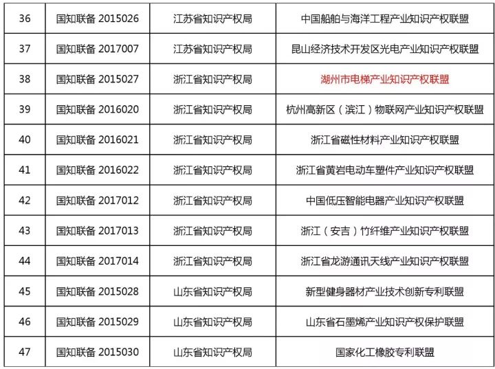 备案在册的100家产业知识产权联盟名单（截至2017.12.5）