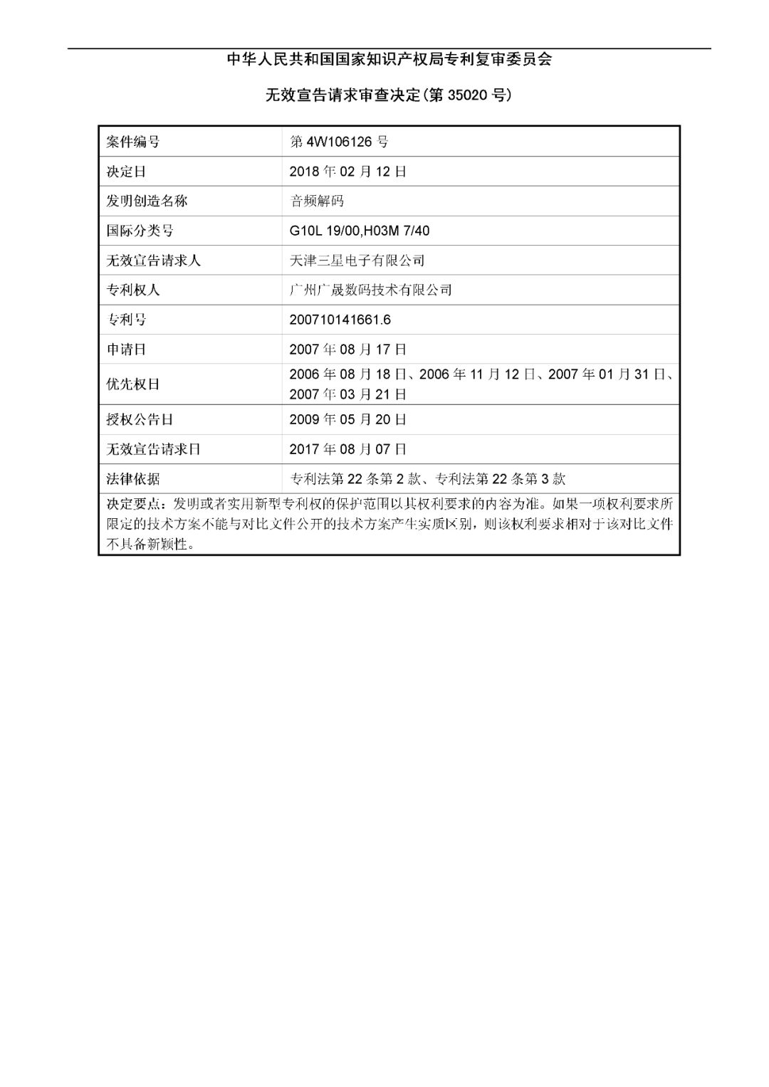 索赔约4亿多元！涉案专利却被全部无效 （无效决定书）