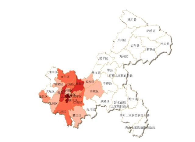 凸显创新高地;上榜企业地域分布以重庆城九区为,其它辖区