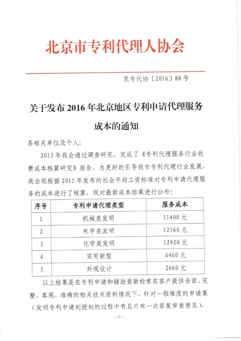 「山东、北京、江苏」三省市专利服务成本价收费标准(公告)! 「山东、北京、江苏」三省市专利服务成本价收费标准(公告)!