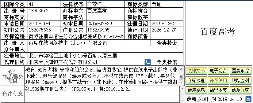 与高考有关的「趣味」商标！