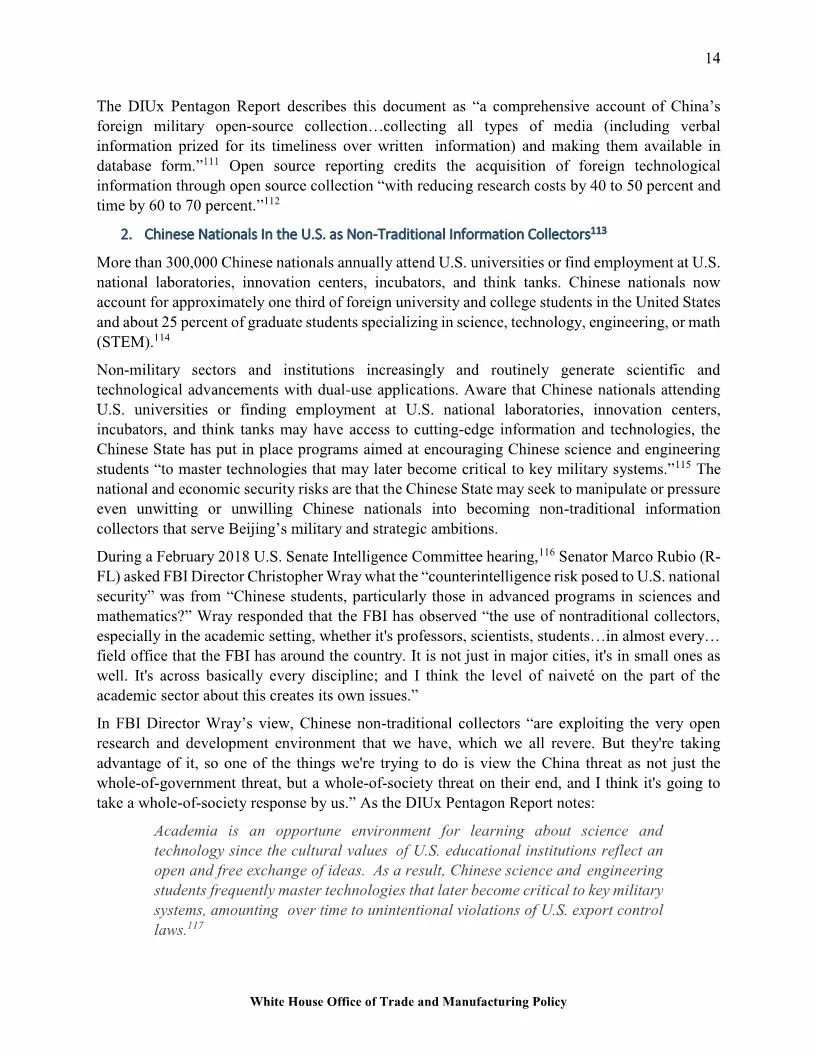 震惊！白宫报告列举中国威胁美国知识产权的27种行为！