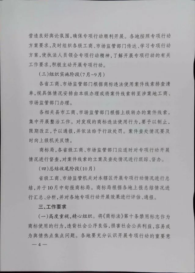 市场监管总局：开展打击使用未注册商标违反商标法禁用条款行为！