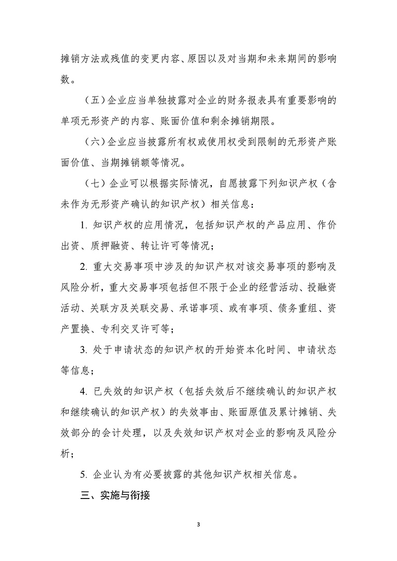 《知识产权相关会计信息披露规定(征求意见稿)》公开征求意见 《知识产权相关会计信息披露规定(征求意见稿)》公开征求意见