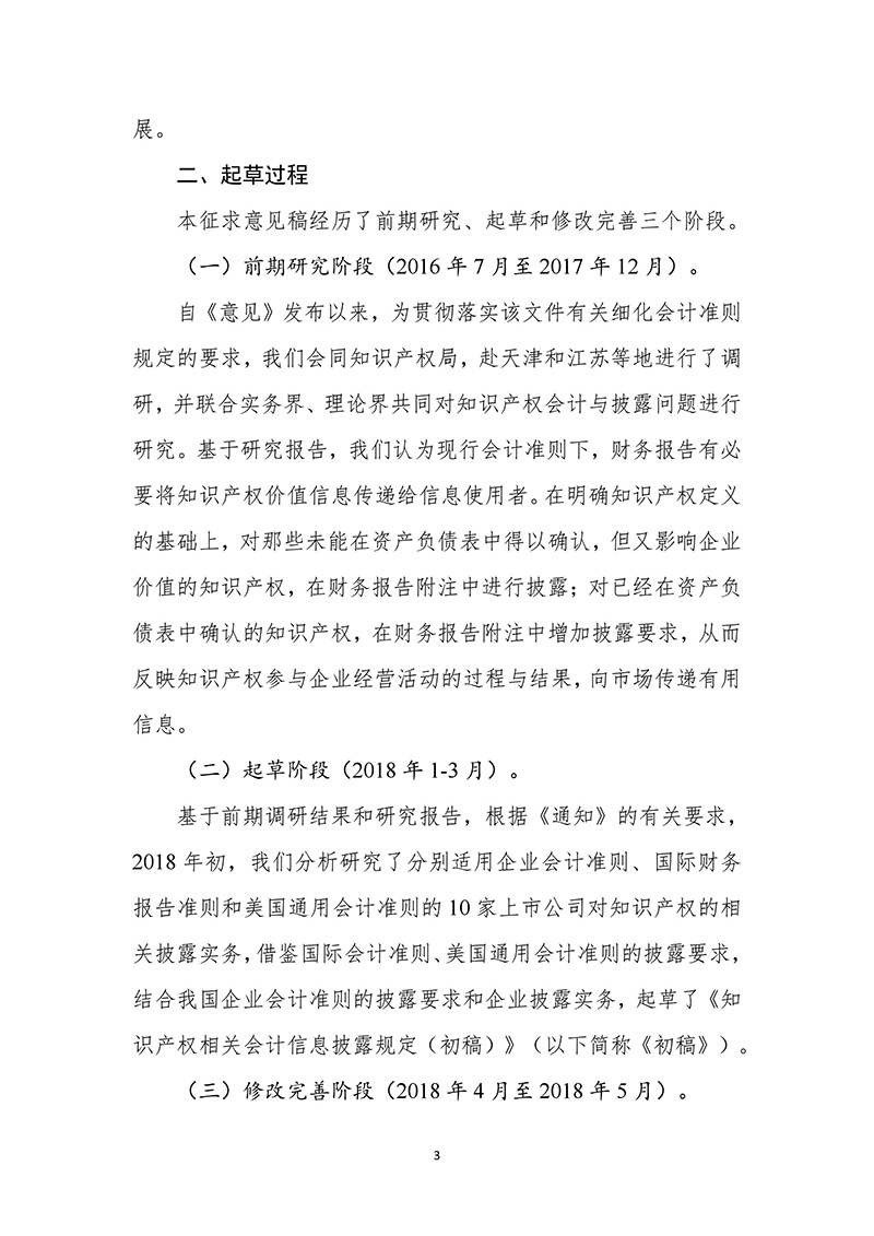 《知识产权相关会计信息披露规定(征求意见稿)》公开征求意见 《知识产权相关会计信息披露规定(征求意见稿)》公开征求意见