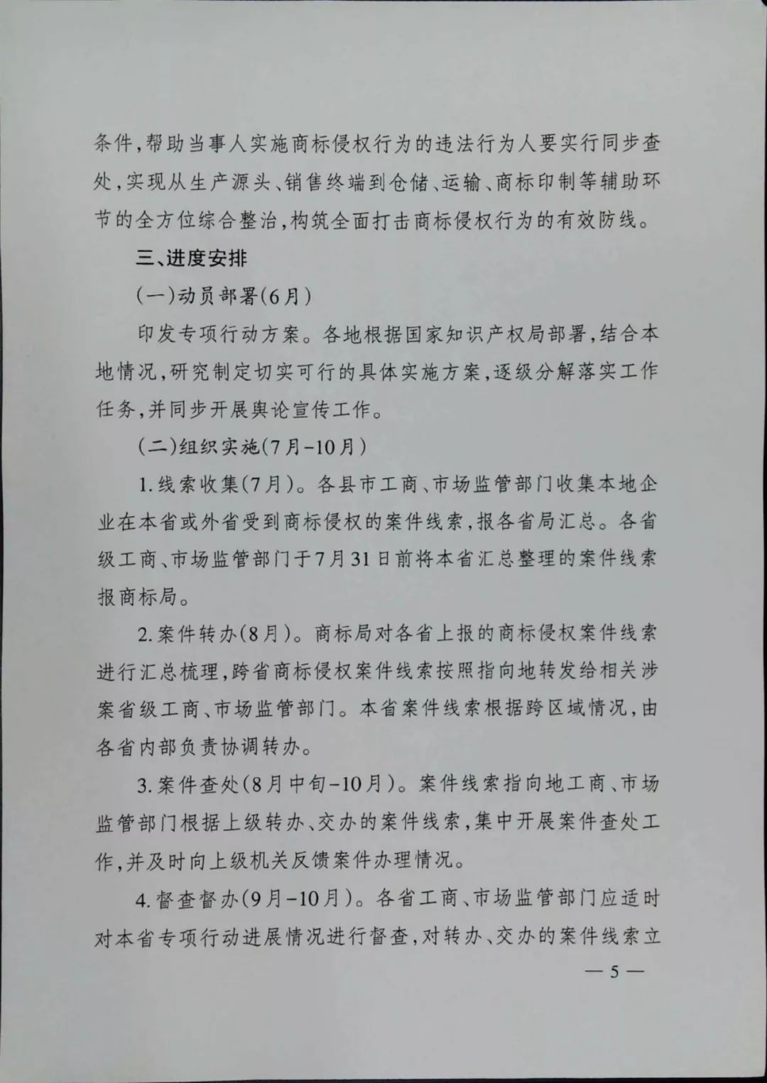 《2018打击商标侵权“溯源”专项行动方案》全文