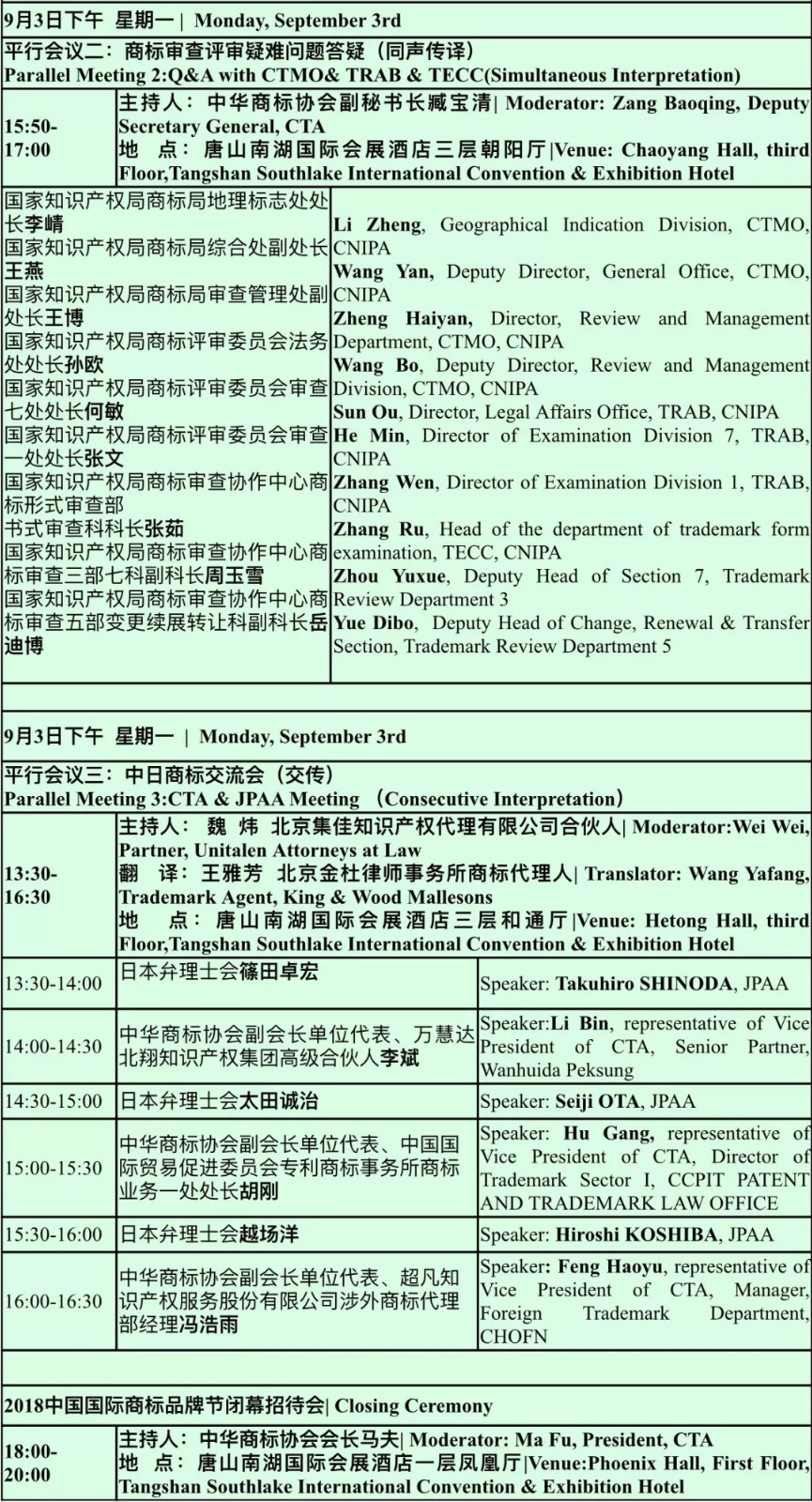 2018中国国际商标品牌节（议程全文）