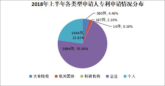 广州市白云区2018年上半年专利数据分析报告