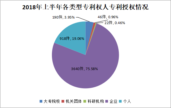 广州市白云区2018年上半年专利数据分析报告