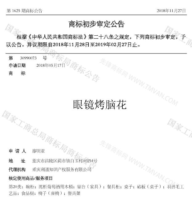 “吾没想稻；糕手云集”等商标公告中有意思的商标