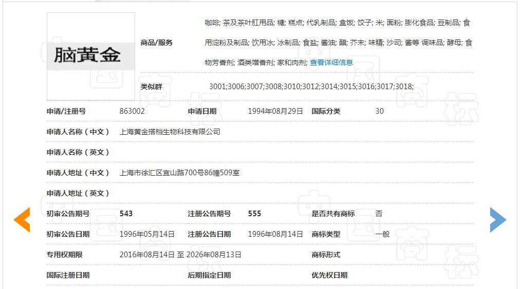 「脑黑金」商标复审被驳回的理由