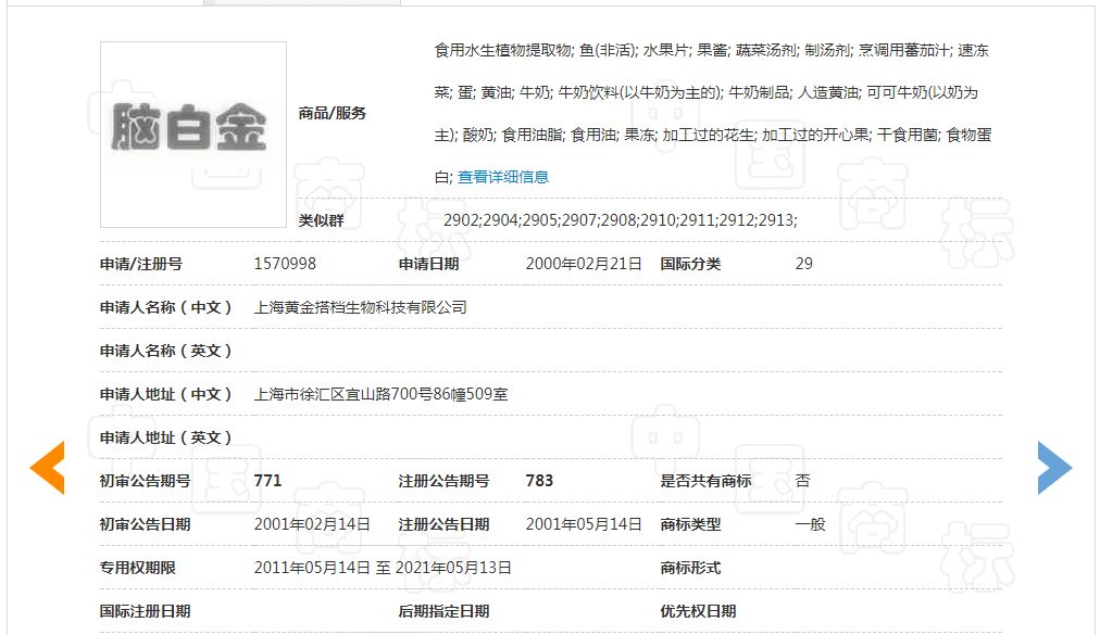 「脑黑金」商标复审被驳回的理由