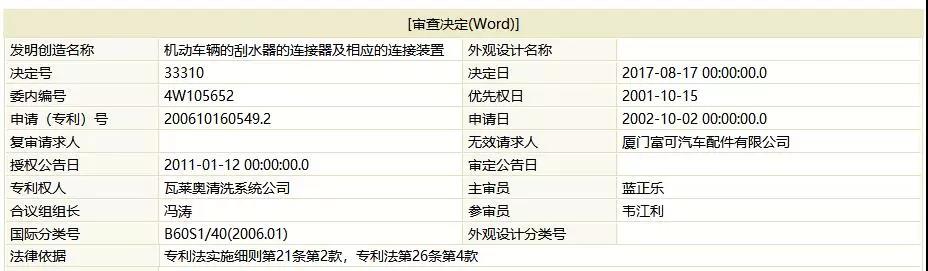 最高法知识产权法庭第一案“涉案专利无效决定书”（全文）