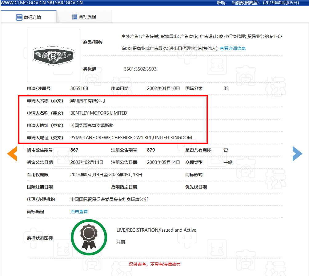 宾利汽车申请300余件宾利商标，被认定为非正常申请！什么情况？