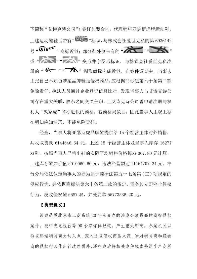 2018年度商标行政保护十大典型案例