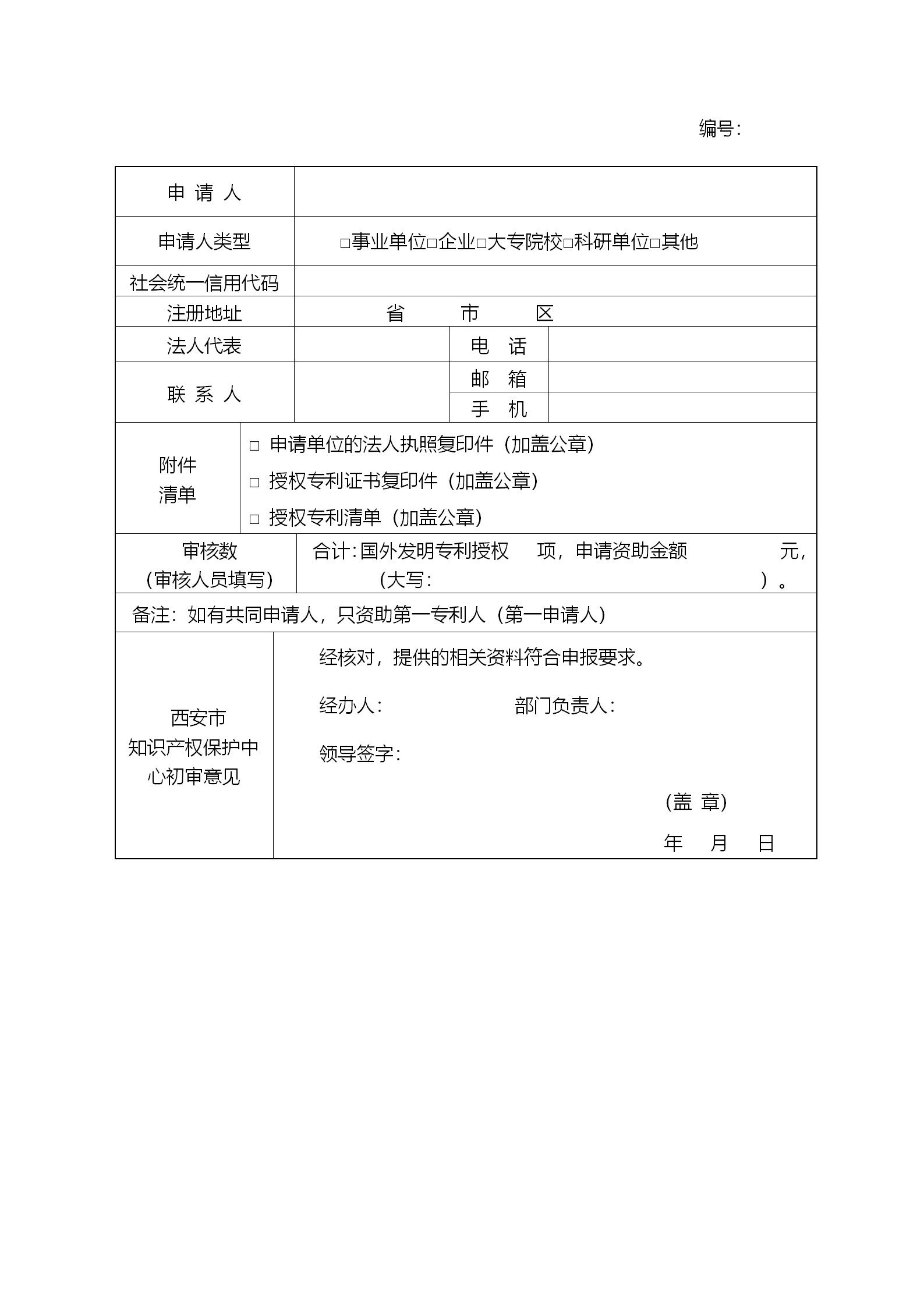 西安征集2018年度西安市专利资助（奖补）项目