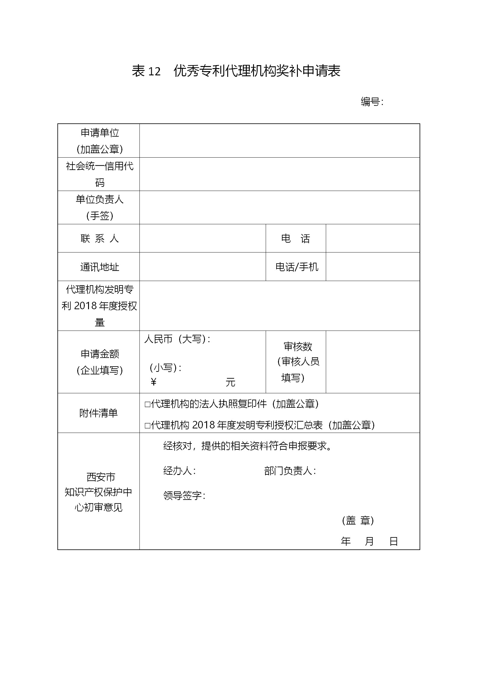 西安征集2018年度西安市专利资助（奖补）项目