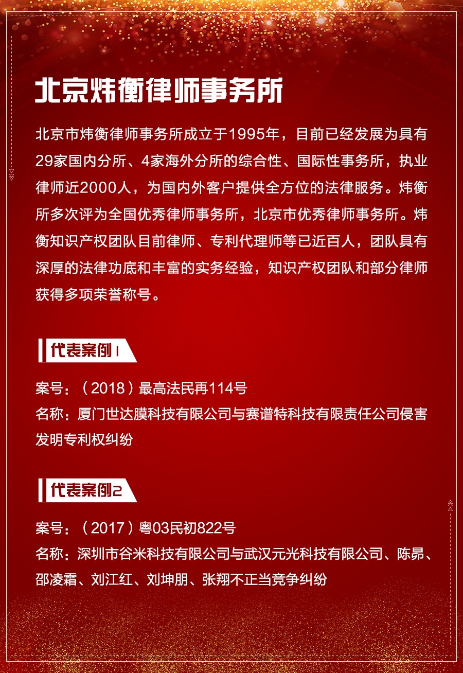 重磅发布（一）| 2018-2019年度中国知识产权诉讼代理机构TOP10揭晓