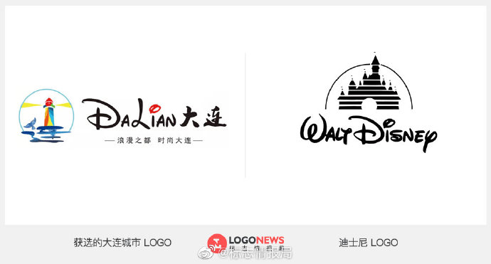 大连城市logo抄袭迪士尼？