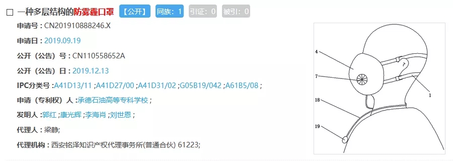 口罩又热销！有关的发明专利了解一下