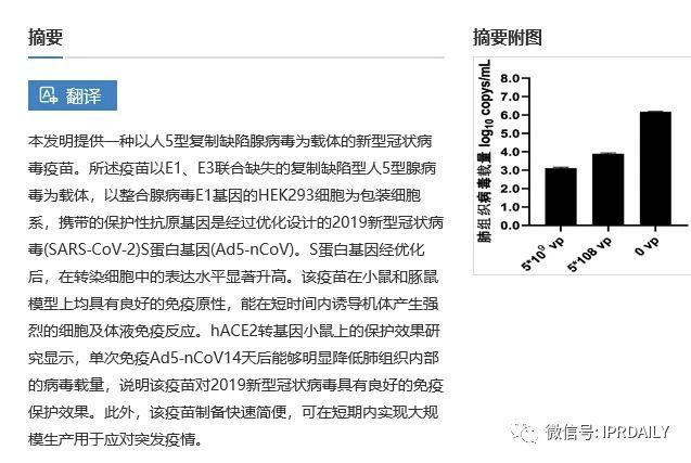 好消息！陈薇团队获得国内首个新冠疫苗专利！