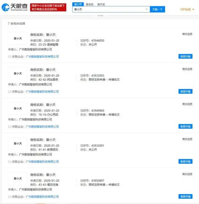 #晨报#“刘强西”和“章小天”被注册为商标，归同一家公司所有；抖音公司起诉“趣抖音”APP侵权，法院已受理