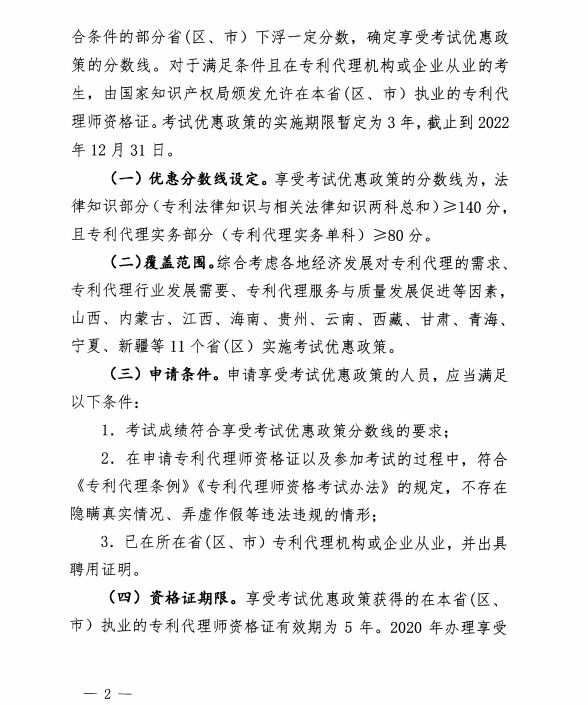 专利代理师资格最新优惠政策11个省（区）可享受！