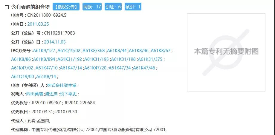 细数那些牛批的大牌专利成分