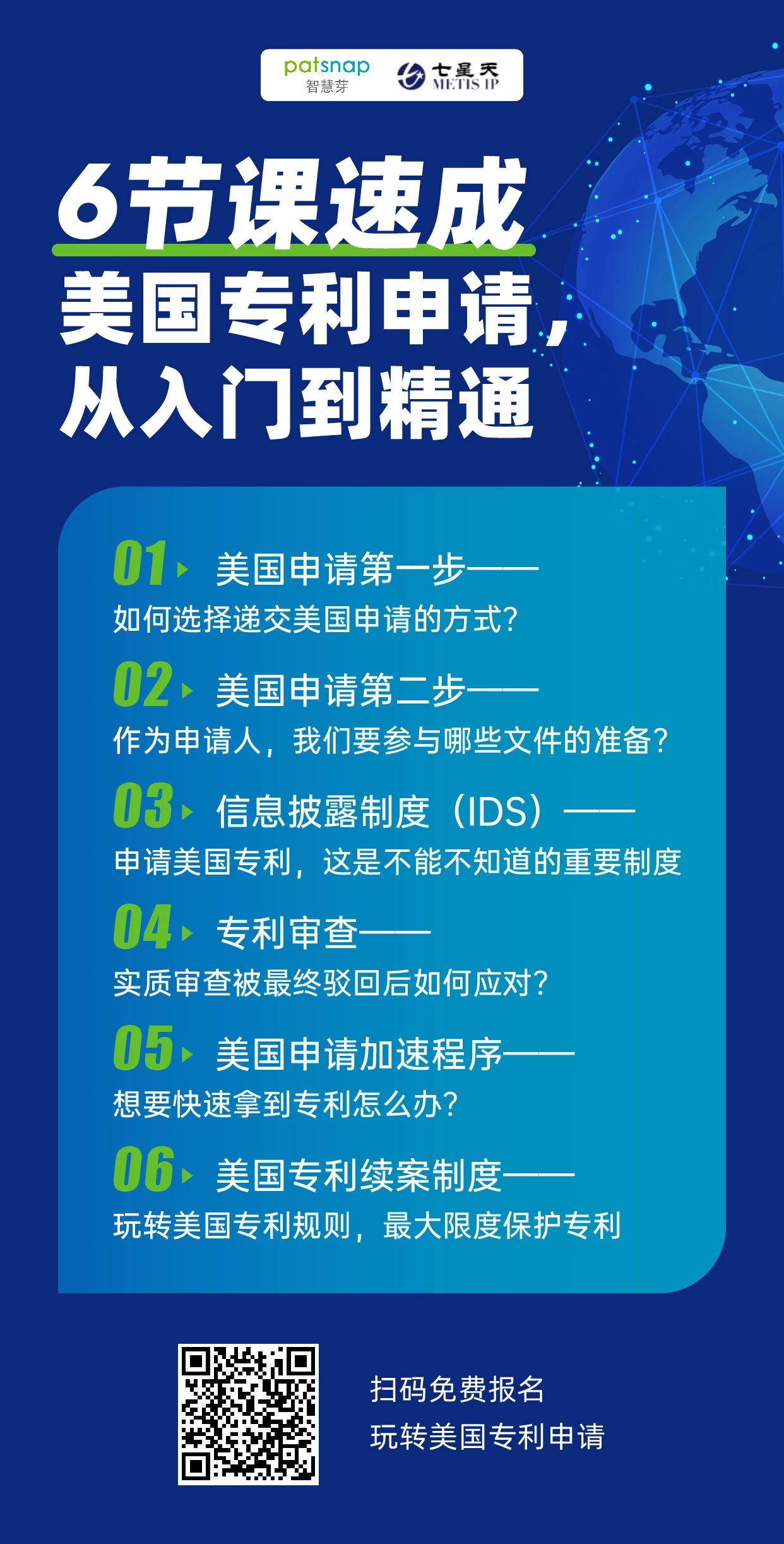 6节课速成美国专利申请，从入门到精通！