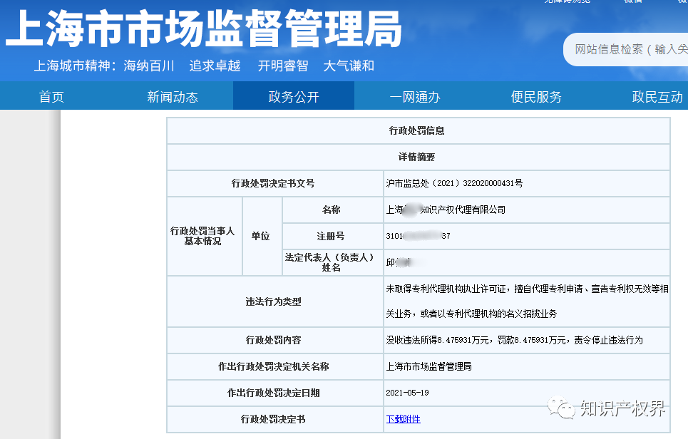 因擅自开展专利代理业务，这两家机构被罚！