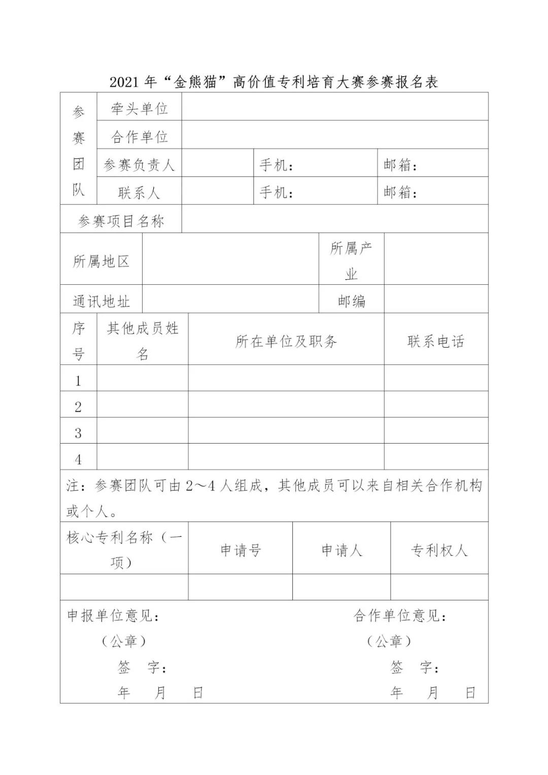 金果子等你来摘--2021年“金熊猫”高价值专利培育大赛项目征集延长通知