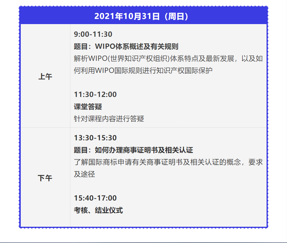 报名！2021年「涉外商标代理高级研修班【西安站】」来啦！