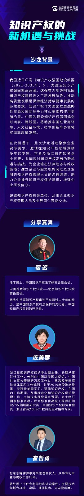 邀请函 | “知识产权的新机遇与挑战”沙龙邀您参加