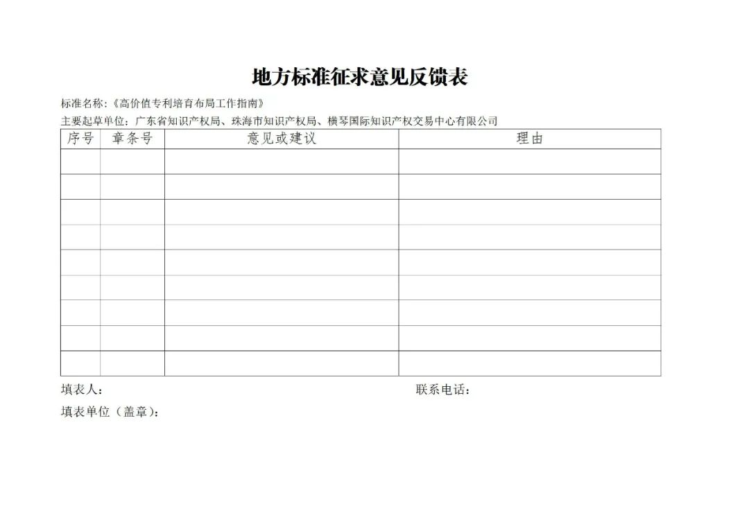 《高价值专利培育布局工作指南 （征求意见稿）》全文发布！