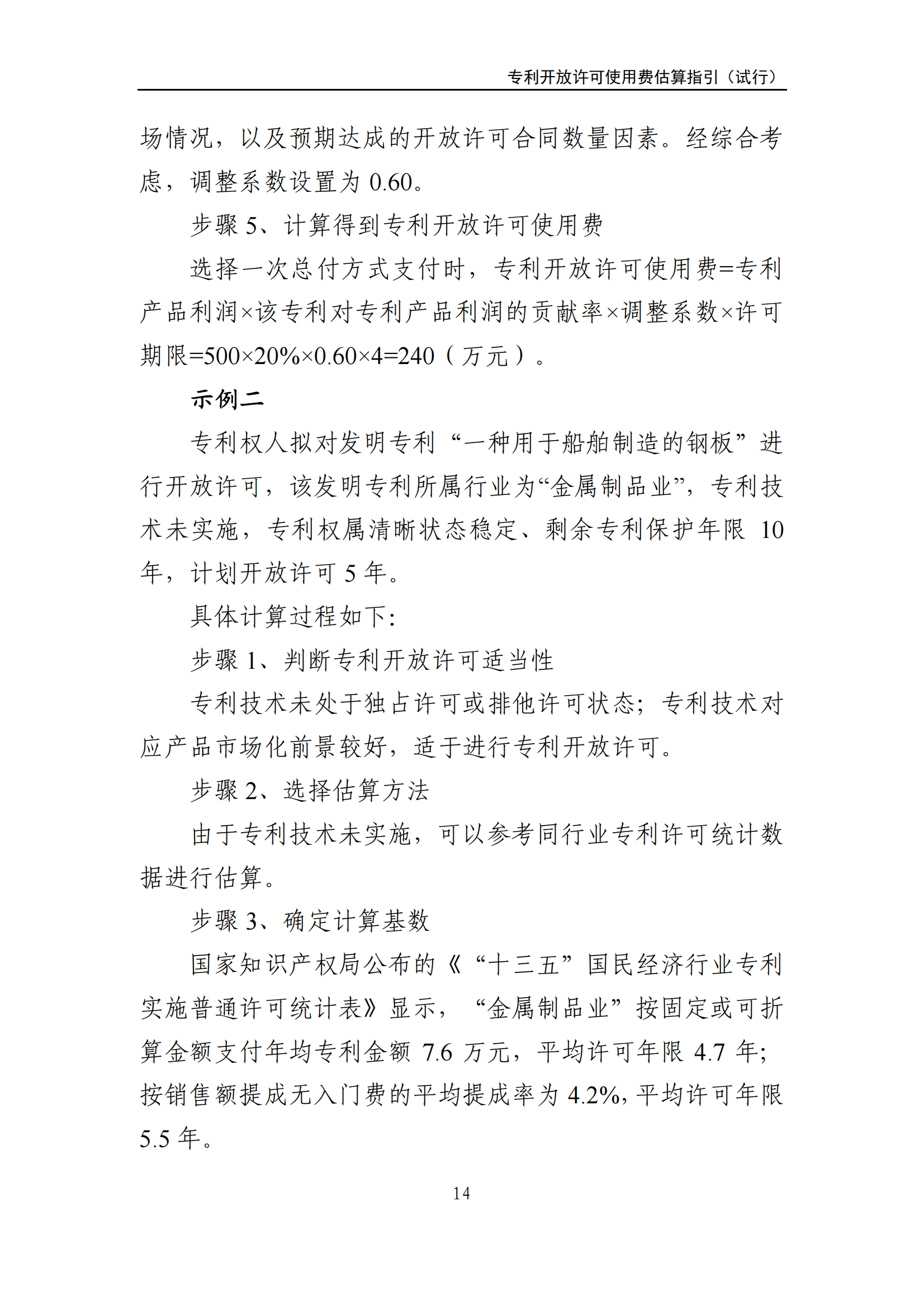 国知局:《专利开放许可使用费估算指引(试行)》全文发布! 国知局:《专利开放许可使用费估算指引(试行)》全文发布!