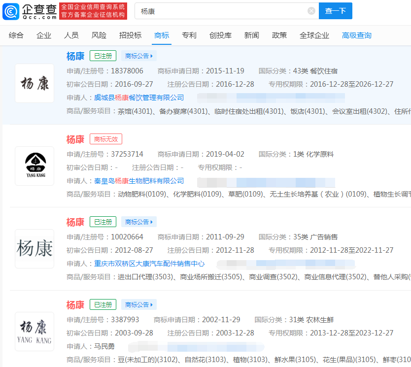 “杨迪”、“郭襄”、“杨过”被申请注册商标,打擦边球申请注册商标有何风险? “杨迪”、“郭襄”、“杨过”被申请注册商标,打擦边球申请注册商标有何风险?