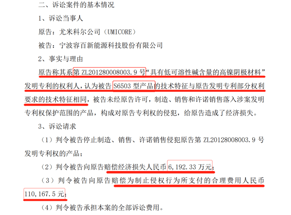 对手已落荒而逃？容百科技和尤米科尔2.5亿专利纠纷尘埃落定