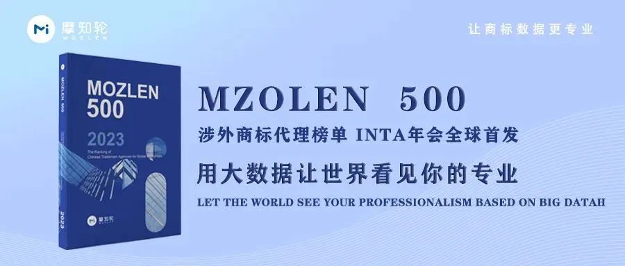 《MOZLEN500》中国涉外商标代理机构全球榜单INTA会场首发！