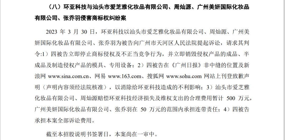 拟IPO企业一年提起7起知产诉讼，索赔2450万元