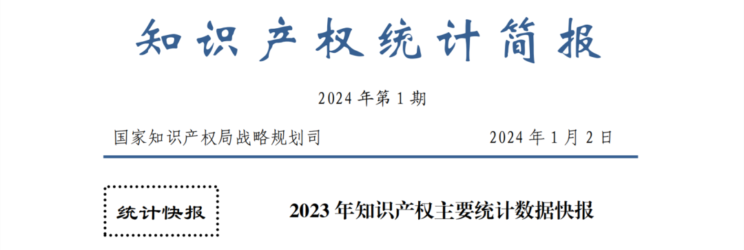 2023年专利、商标、地理标志等知识产权主要统计数据 | 附数据详情