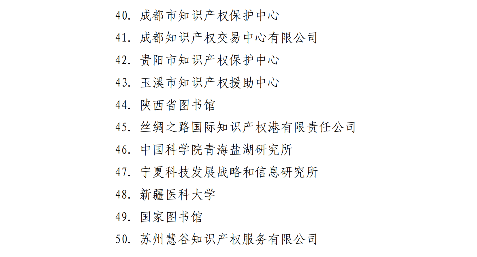 国知局：第二期第一批50家技术与创新支持中心筹建机构名单公布！