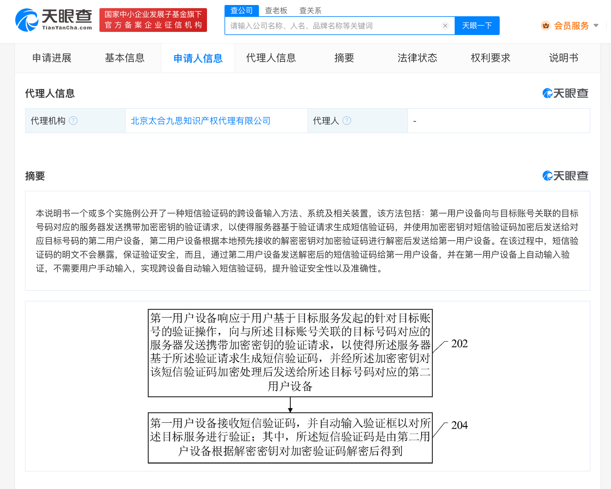 可跨设备加密发送短信验证码！天猫跨设备短信验证码专利公布