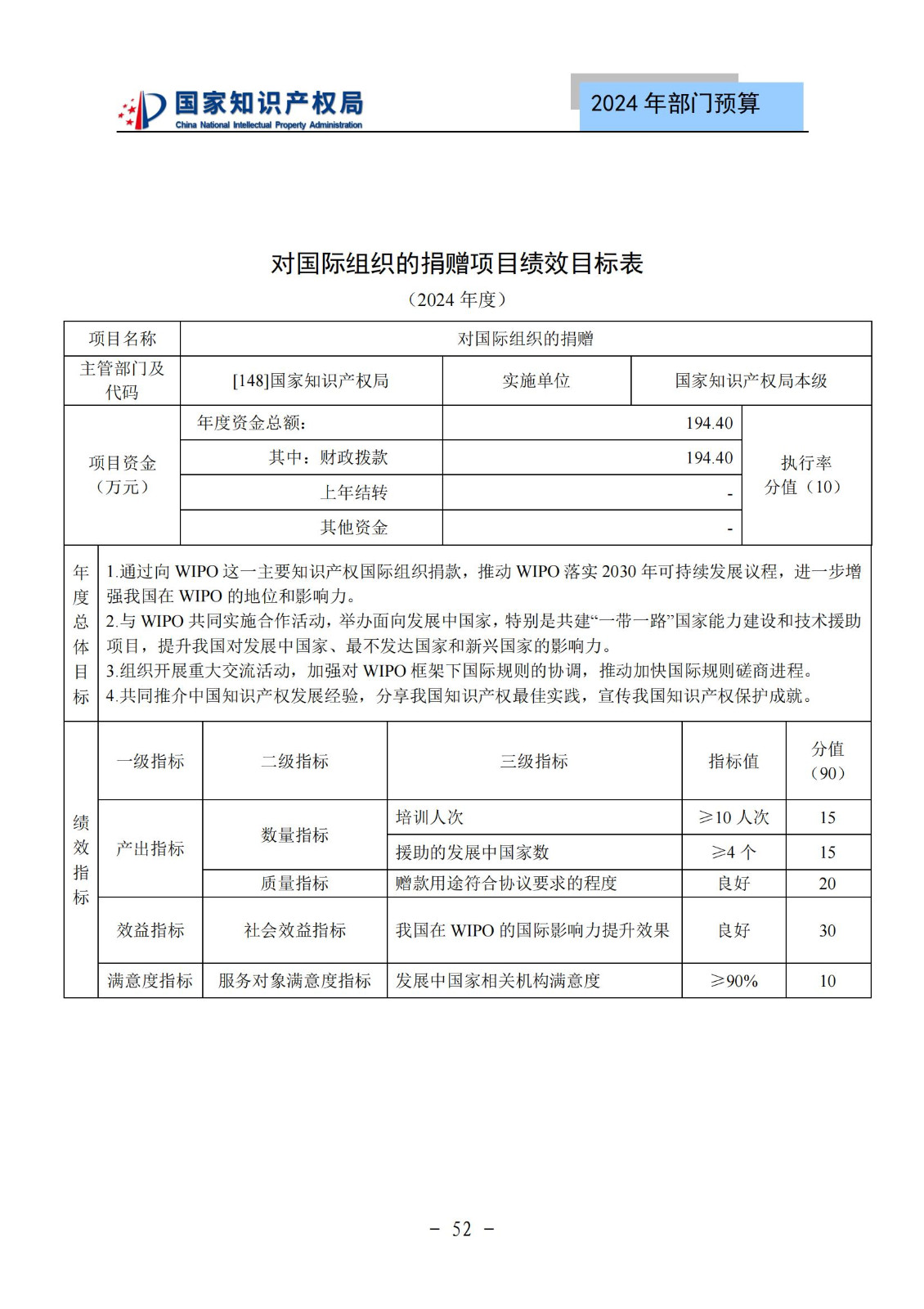 国知局：2024年专利审查费预算50.6亿元，绩效指标发明与实用新型新申请分类出案总量≥479万件